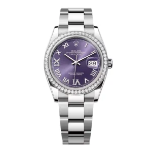 Superclone Rolex Datejust Aubergine Roman Diamond Dial 126284RBR-0014 36 mm