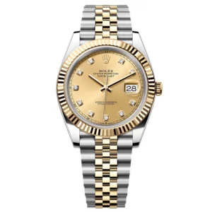 Superclone Rolex Datejust Champagne Diamond Dial 126333-0012 41 mm