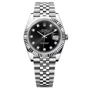 Superclone Rolex Datejust Black Diamond Dial 126334-0012 41 mm