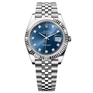 Superclone Rolex Datejust Bright Blue Diamond Dial 126334-0016 41 mm