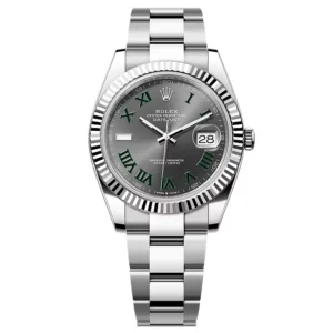 Superclone Rolex Datejust Rhodium Dial 126334 “Wimbledon” Flutted/Oyster 41 mm