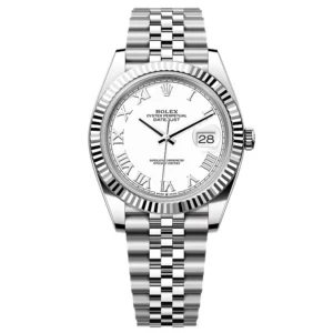 Superclone Rolex Datejust White Roman Dial 126334-0024 41 mm