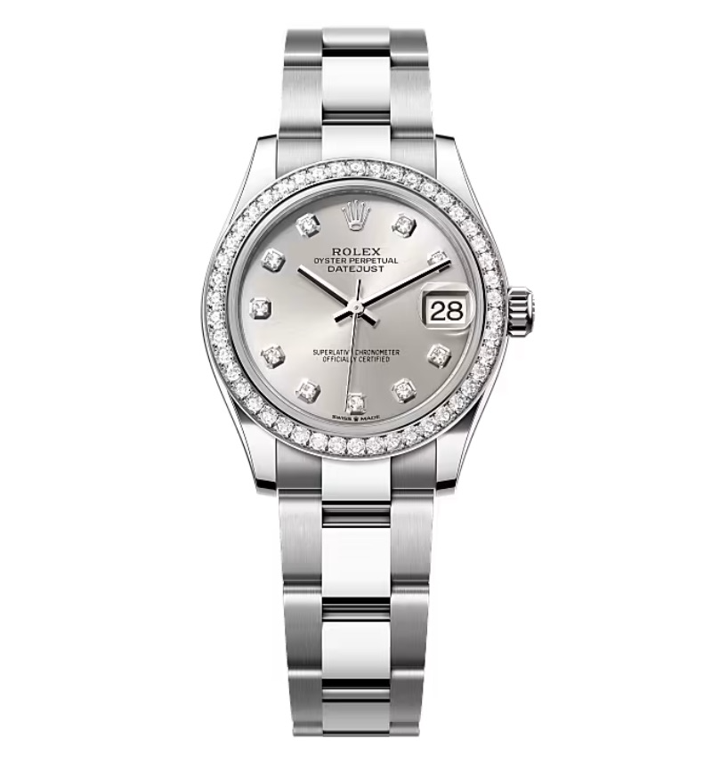 Superclone Rolex Datejust Silver Diamond Dial 278384RBR-0033 31 mm