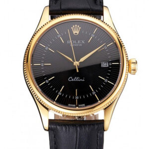 Superclone Rolex Cellini Black Dial REP016807