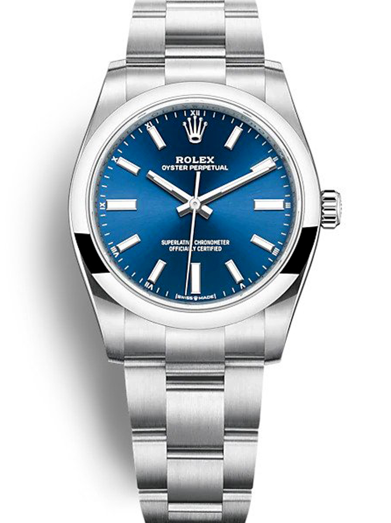 Rolex Oyster Perpetual Lady Blue Dial 124200 34 mm