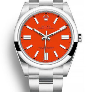 Rolex Oyster Perpetual Lady Coral Red Dial 126000 36 mm