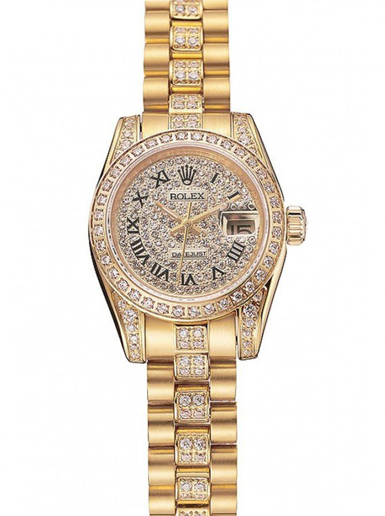 Superclone Rolex Datejust Gold Dial 1453955 21 mm