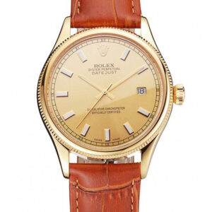 Superclone Rolex Datejust Gold Dial REP016818 38 mm