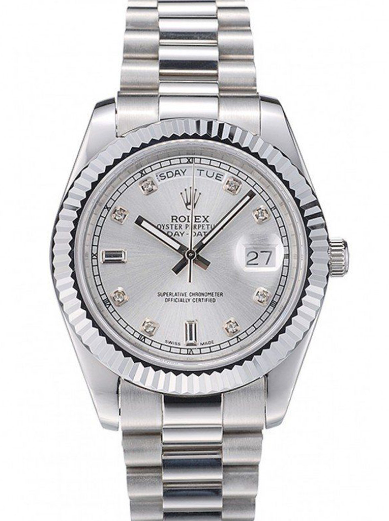 Superclone Rolex Day-Date Silver Dial 41995 40 mm